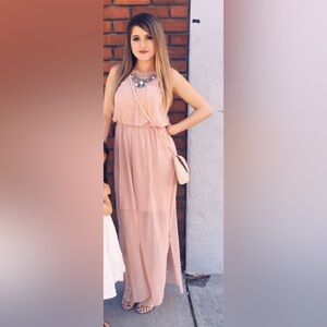 Pink maxi dress
